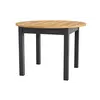 Buy Wigton Black & Oak Round Extending Dining Table, Colour: Black / Oak, 2 from Furnituretta