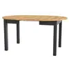 Buy Wigton Black & Oak Round Extending Dining Table, Colour: Black / Oak, 3 from Furnituretta
