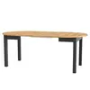 Buy Wigton Black & Oak Round Extending Dining Table, Colour: Black / Oak, 9 from Furnituretta