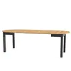 Buy Wigton Black & Oak Round Extending Dining Table, Colour: Black / Oak, 10 from Furnituretta