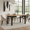 Buy Wigton Black & Oak Round Extending Dining Table, Colour: Black / Oak, 11 from Furnituretta
