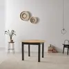 Buy Wigton Black & Oak Round Extending Dining Table, Colour: Black / Oak, 12 from Furnituretta