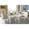 Buy Wigton White & Oak Round Extending Dining Table, Colour: White / Oak, 9 from Furnituretta