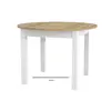 Buy Wigton White & Oak Round Extending Dining Table, Colour: White / Oak, 2 from Furnituretta