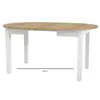 Buy Wigton White & Oak Round Extending Dining Table, Colour: White / Oak, 4 from Furnituretta