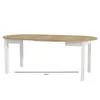 Buy Wigton White & Oak Round Extending Dining Table, Colour: White / Oak, 5 from Furnituretta