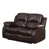 Buy Carlino Brown Full Bonded Leather 2 Seater Recliner Sofa from Furnituretta