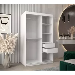 Buy Verona 01 Sliding Door Wardrobe 120cm, Colour: Black, Item Width: 120, 5 from Furnituretta