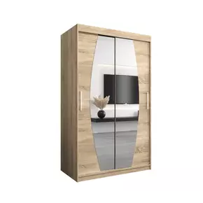 Buy Elypse Sliding Door Wardrobe 120cm, Colour: Oak Sonoma, Item Width: 120 from Furnituretta