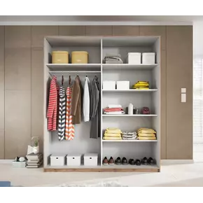 Buy Galaxy Sliding Door Wardrobe, Colour: White Matt, Item Width: 200, 3 from Furnituretta