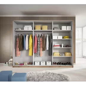 Buy Galaxy Sliding Door Wardrobe, Colour: White Matt, Item Width: 200, 5 from Furnituretta