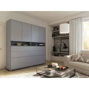 Buy BC-11 Over Bed Unit for Horizontal Wall Bed Concept 90cm, Colour: Grey Matt, Item Width: 211, 5 from Furnituretta