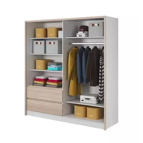 Buy Sara Sliding Door Wardrobe 204cm, Colour: White Matt, Item Width: 200, 4 from Furnituretta