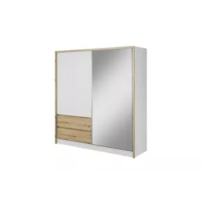 Buy Sara Sliding Door Wardrobe 204cm, Colour: White Matt, Item Width: 200, 3 from Furnituretta