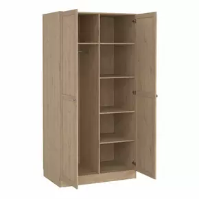 Buy Brande Wardrobe with 2 Frame Doors in Jackson Hickory, 3 from Furnituretta