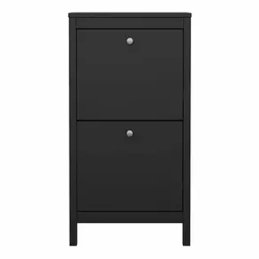 Buy Madrid Shoe Cabinet 2 Flip Down Doors Matt Black, 2 from Furnituretta