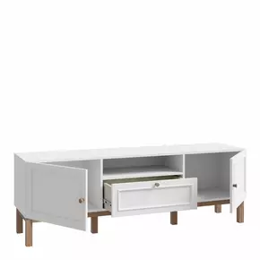 Buy Wensley 2 Door 1 Drawer TV Unit in Light Grey and Oak inc LED Lighting, 3 from Furnituretta
