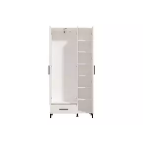 Buy Skipton White 3 Door Tall Shallow Depth Hallway Mirrored Wardrobe, 2 from Furnituretta