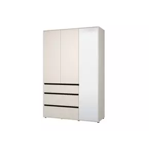 Buy Kington Cashmere 3 Door 3 Drawer Mirrored Wardrobe, Colour: Cashmere, Item Width: 138, 3 from Furnituretta