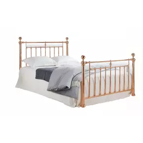 Buy Alexander Double Bed Rose Gold, Colour: Rose Gold, Size: 4ft 6/Double, Item Width: 147 from Furnituretta