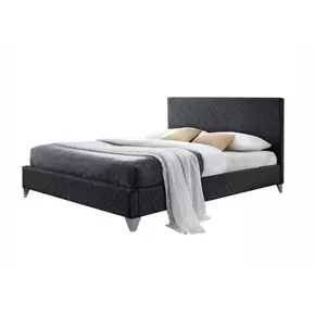 Buy Brooklyn Dark Grey Double Bed, Colour: Dark Grey, Size: 4ft 6/Double, Item Width: 144 from Furnituretta