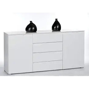 Buy Malton Wide Sideboard Cabinet White High Gloss, 2 from Furnituretta