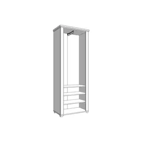 Buy Harwich Grey and Artisan Oak Slim Narrow Shallow Depth Mirrored Wardrobe, 5 from Furnituretta