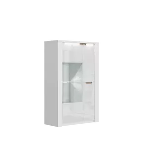 Buy Rye White High Gloss Wide Display Unit Cabinet, 2 from Furnituretta
