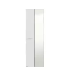 Buy Lanark Mirrored Narrow Wardrobe White, 2 from Furnituretta