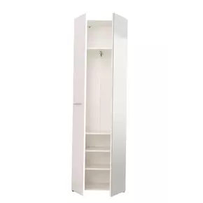Buy Lanark Mirrored Narrow Wardrobe White, 3 from Furnituretta