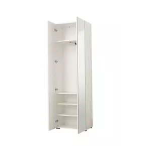 Buy Lanark Mirrored Narrow Wardrobe White, 4 from Furnituretta