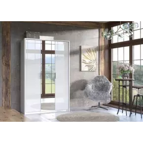Buy Bala 3 Door Mirrored Wardrobe White High Gloss from Furnituretta