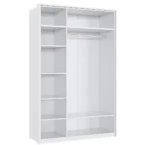 Buy Bala 3 Door Mirrored Wardrobe White High Gloss, 2 from Furnituretta