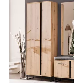 Buy Barry Tall Slim 2 Door Wardrobe Oak Effect from Furnituretta