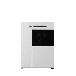 Buy Widnes Short Display Cabinet 2 Doors and 6 Shelves White, 2 from Furnituretta