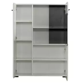 Buy Widnes Short Display Cabinet 2 Doors and 6 Shelves White, 5 from Furnituretta
