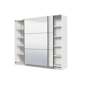 Buy Crewe Large Sliding Door Wardrobe with Mirror White 220cm, Colour: White, 5 from Furnituretta