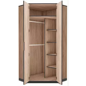 Buy Vant Corner 2 Door Wardrobe Oak Effect, 2 from Furnituretta