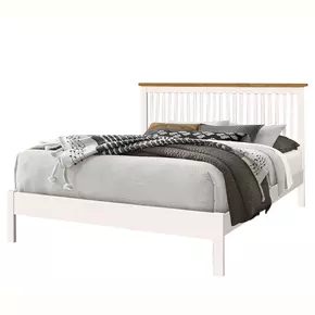 Buy Ascot Wooden King Size Bed White, Colour: White, Size: 5ft/King , Item Width: 162 from Furnituretta