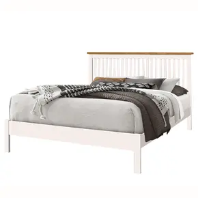 Buy Ascot Wooden Single Bed White, Colour: White, Size: 3ft/Single, Item Width: 98 from Furnituretta