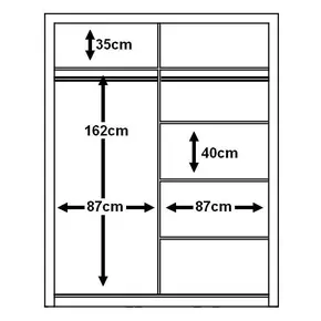 Buy Arti AR-03 Sliding Door Wardrobe Oak Artisan 181cm, Colour: Oak Artisan, Item Width: 181, 5 from Furnituretta