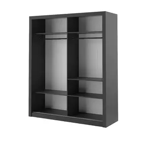 Buy Arti AR-03 Sliding Door Wardrobe Black Matt 181cm, Colour: Black Matt, Item Width: 181, 2 from Furnituretta