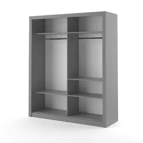 Buy Arti AR-03 Sliding Door Wardrobe Grey Matt 181cm, Colour: Grey Matt, Item Width: 181, 5 from Furnituretta