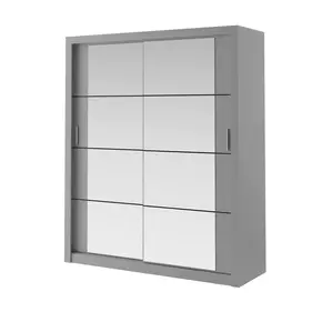 Buy Arti AR-03 Sliding Door Wardrobe Grey Matt 181cm, Colour: Grey Matt, Item Width: 181, 4 from Furnituretta