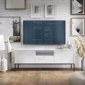 Buy Nova TV Cabinet White Matt 154cm, Colour: White Matt, Item Width: 154, 2 from Furnituretta