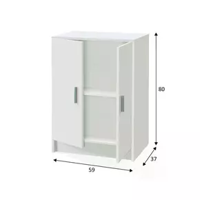 Buy Alford 2 Door White Universal Storage Cupboard, 2 from Furnituretta