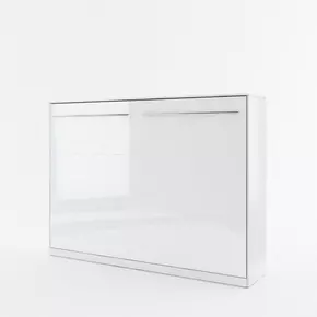 Buy CP-04 Horizontal Wall Bed Concept White Gloss 140cm, Size: 140 x 200cm, Colour: White Gloss, 2 from Furnituretta