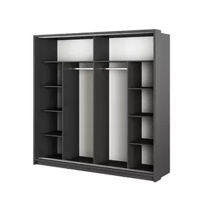 Buy Arti AR-14 Sliding Door Wardrobe Black Matt 220cm, Colour: Black Matt, Item Width: 220, 4 from Furnituretta