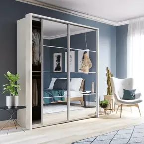 Buy Arti AR-17 Sliding Door Wardrobe White Matt 180cm, Colour: White Matt, Item Width: 180 from Furnituretta