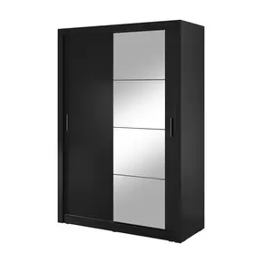 Buy Arti AR-04 Sliding Door Wardrobe Black Matt 150cm, Colour: Black Matt, Item Width: 150, 2 from Furnituretta